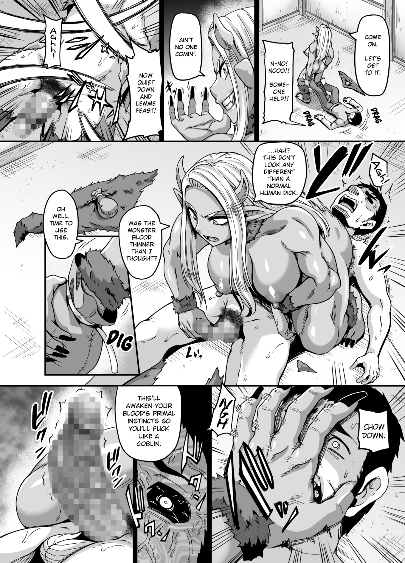 hentai manga The Ogre Glutton That Feasts on Horse Cock